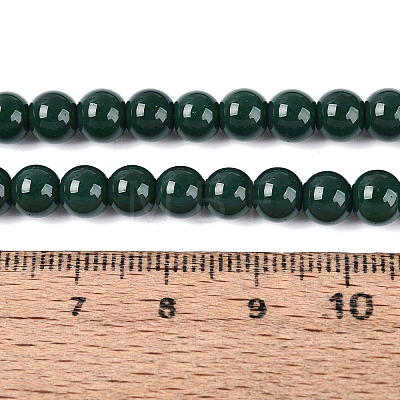 Opaque Solid Color Glass Beads Strands X-GLAA-T032-P6mm-24-1