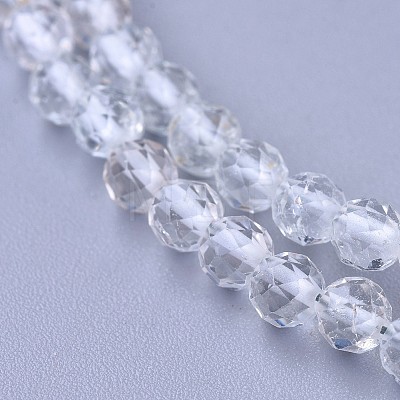 Natural White Topaz Beaded Necklaces NJEW-K114-B-A09-1