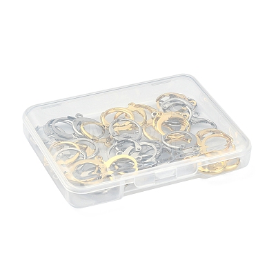 40Pcs 2 Colors 304 Stainless Steel Leverback Earring Findings STAS-FS0001-24-1