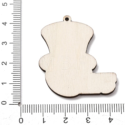 American Football Themed Printed Wooden Pendants WOOD-B012-02B-1