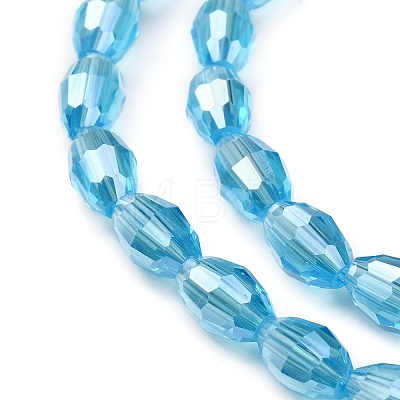 Glass Beads Strands X-GC6X9MMC20Y-AB-1