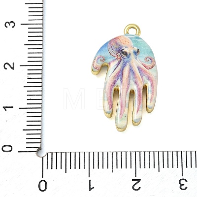 Printed Brass Pendants KK-CBAF4A6-01G-02-1