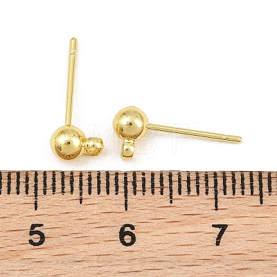 Brass Stus Earring Findings KK-CBA3CA1-01G-1