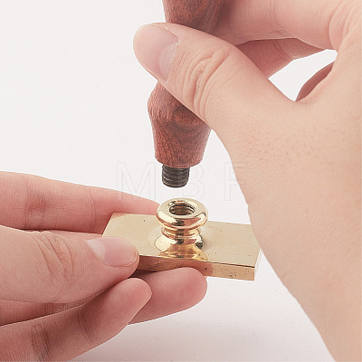 Wax Seal Brass Stamp Head AJEW-WH0215-040-1