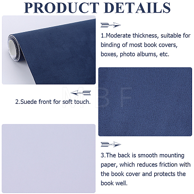 1.1M Self Adhesive Faux Suede Book Covers DIY-WH0491-89A-1