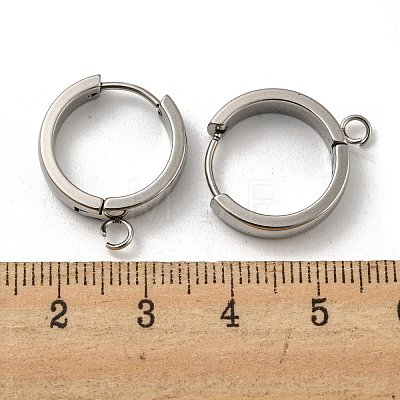 Tarnish Resistant 201 Stainless Steel Huggie Hoop Earrings Findings STAS-A167-01U-P-1