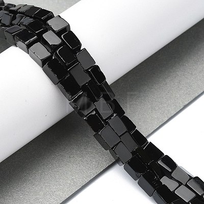 Natural Black Onyx(Dyed & Heated) Beads Strands G-C135-F02-01-1