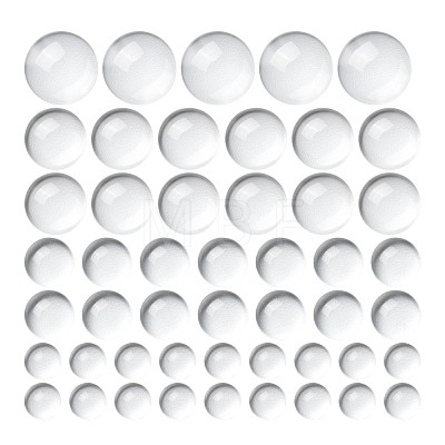 80Pcs 4 Size Transparent Glass Cabochons GGLA-ZZ0001-03-1