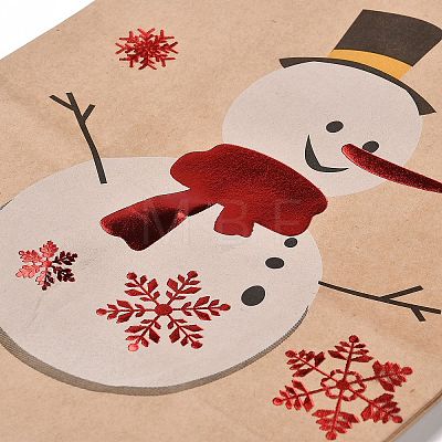 Christmas Theme Hot Stamping Rectangle Paper Bags X1-CARB-F011-02E-1