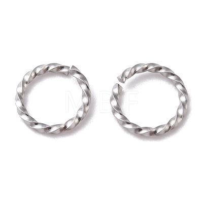 Non-Tarnish 304 Stainless Steel Jump Rings X-STAS-F191-12P-C-1