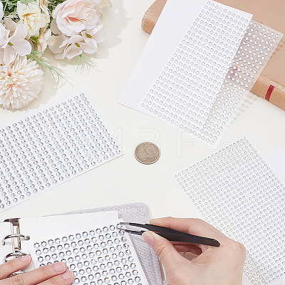4 Sheets 4 Styles Acrylic Imitation Pearl Stickers Paper Sheets for Craft DIY-SP0002-64B-1