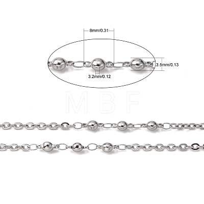 3.28 Feet 304 Stainless Steel Decorative Rolo Chains X-CHS-E001-03P-1