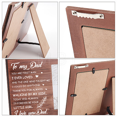 MDF Wood Photo Frames DIY-WH0231-059-1