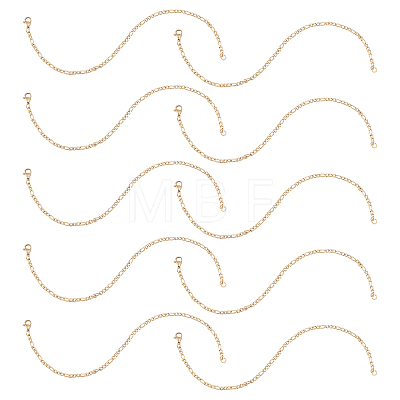 304 Stainless Steel Figaro Chain Necklaces STAS-UN0017-37G-1