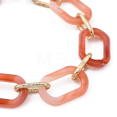 Acrylic & Aluminum Cable Chain Bracelets BJEW-JB05425-03-1