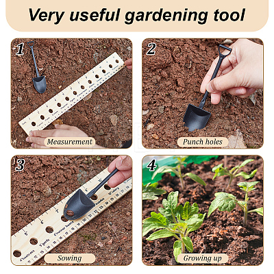 Pine Wood Plant Seed Spacing and Interval Rulers AJEW-WH0083-101A-1