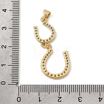 Brass Micro Pave Clear Cubic Zirconia Pendants CU-CBA7D12-12G-1