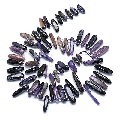 Natural Charoite Beads Strands G-G106-J05-01-1