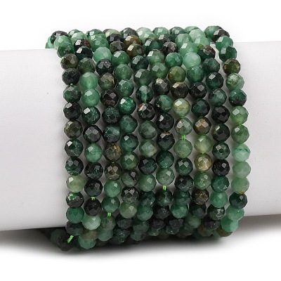 Natural Fuchsite Beads Strands G-B190-B02-4mm-1