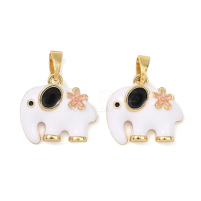 Brass Enamel Pendants KK-T001-04G-1