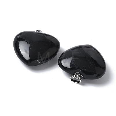 Natural Obsidian Pendants G-A259-02P-07-1