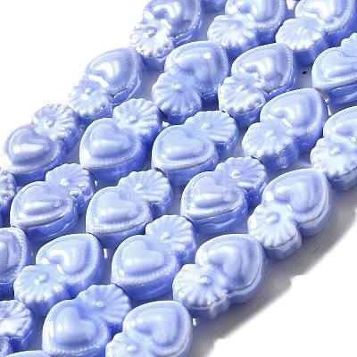 Handmade Porcelain Beads Strands PORC-I028-01G-1