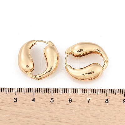 Brass Hoop Earrings for Women EJEW-U041-09G-1