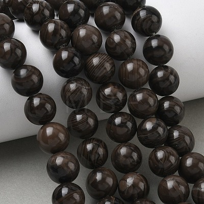 Natural Wood Lace Stone Wooden Jasper Beads Strands G-K365-F03-10mm-1