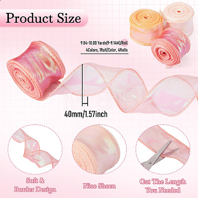Fishtail Yarn Iridescent Ribbon for Bowknot Making OCOR-TA0004-17-1