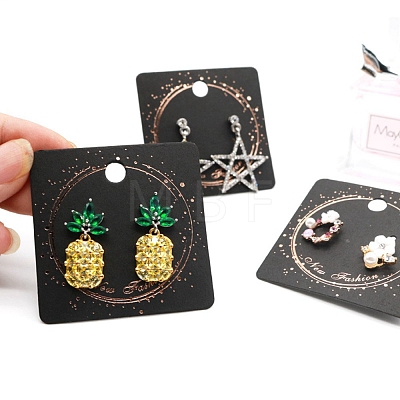 100Pcs Paper Earring Display Cards PW-WG22747-01-1