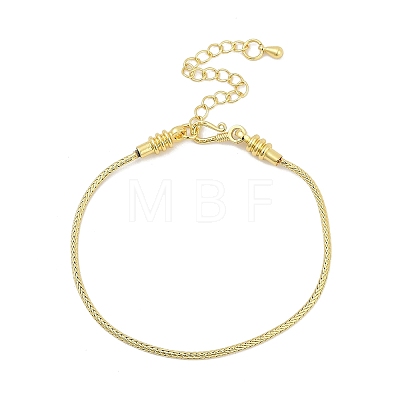 Brass Wheat Chains Bracelets BJEW-C085-02G-1