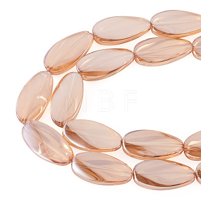 1Strand Electroplate Transparent Glass Beads Strands EGLA-TADJ0001-20D-1