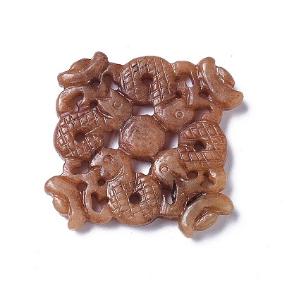 Chinese Style Natural Jade Pendants G-L523-052-1
