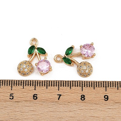 Brass Micro Pave Cubic Zirconia Pendants KK-C115-03A-01G-1