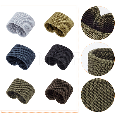 48Pcs 6 Colors Polyester Tactical Wide Strap Loop Keepers FIND-WR0008-15-1