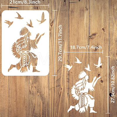 Plastic Drawing Painting Stencils Templates DIY-WH0396-500-1