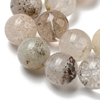 Natural Lodolite Quartz Beads Strands G-R494-A09-04-1