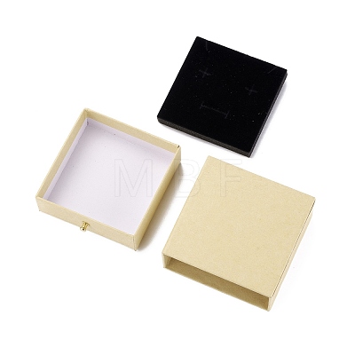 Square Paper Drawer Jewelry Set Box CON-C011-03B-06-1