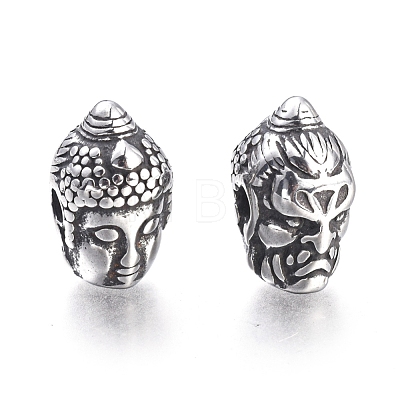 Buddhist 304 Stainless Steel Beads STAS-F243-33AS-1