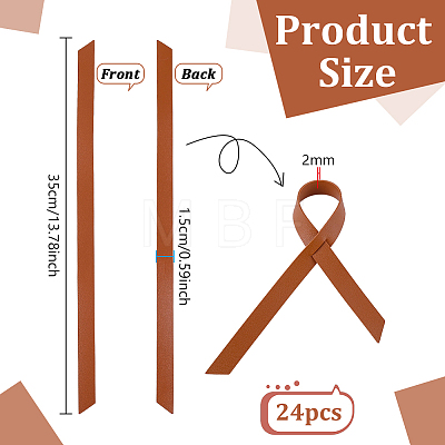 Imitation Leather Napkin Rings Straps AJEW-WH0709-340A-1