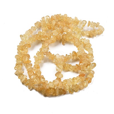 Natural Citrine Beads Strands G-O049-B-29A-1