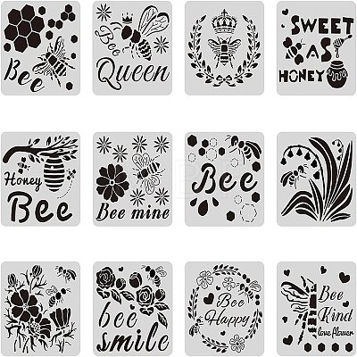 Large Plastic Reusable Drawing Painting Stencils Templates Sets DIY-WH0172-047-1