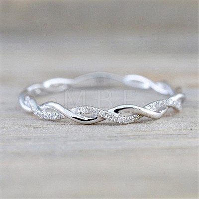 Alloy and Crystal Rhinestone Finger Rings FS-WGF6D8C-06-1
