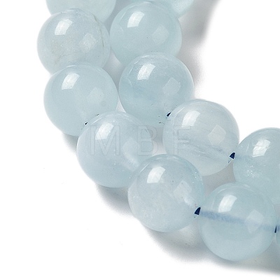 Round Natural Aquamarine Bead Strands G-F289-04-8mm-1