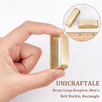 Unicraftale 2Pcs Brass Loop Keepers FIND-UN0002-55B-1