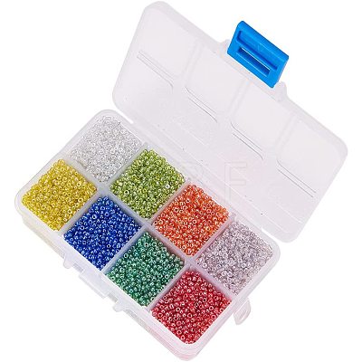Mixed 12/0 Round Glass Seed Beads SEED-PH0006-2mm-05-1