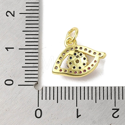 Brass Micro Pave Cubic Zirconia Charms KK-M283-15E-02-1