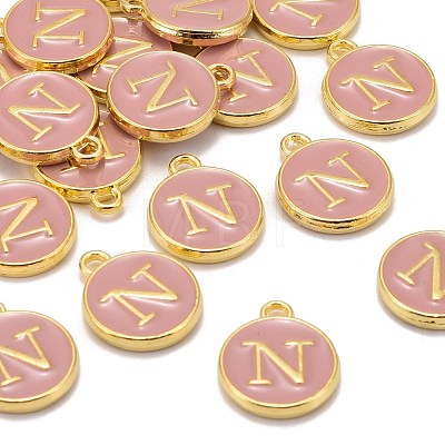 Golden Plated Alloy Enamel Charms X-ENAM-S118-07N-1