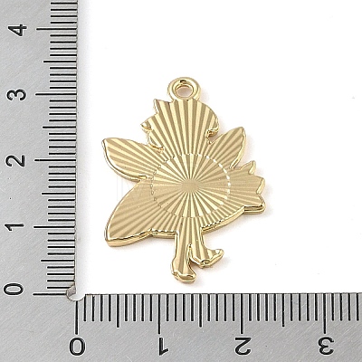 Golden Plated Alloy Eanaml Pendants PALLOY-S184-04G-C-1