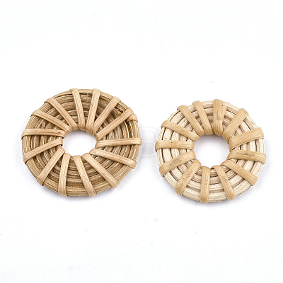 Handmade Reed Cane/Rattan Woven Linking Rings X-WOVE-T005-14A-1